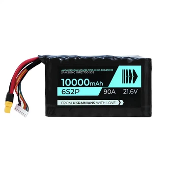 Аккумулятор для FPV дрона BTRY 6s2p 10000 mAh, Samsung INR21700-50S