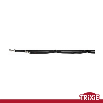 Регулируемый поводок для собак Trixie 196801 "Premium" длинный, M-L: 3.00м/20мм, черный (TX-196801) 4047974196816