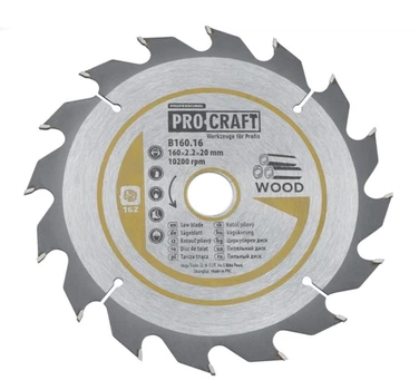 Пильный диск по дереву. Распилочный диск ProCraft B160.16 16T