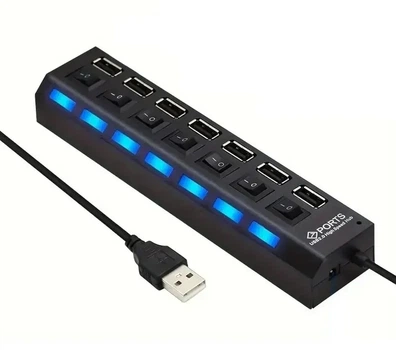 USB 2.0 хаб на 7 портів з вимикачами
