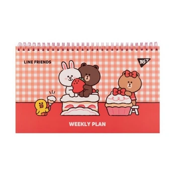 Планинг настольный Yes Line Friends недатированный, на гребне, 25х15 см (252180)