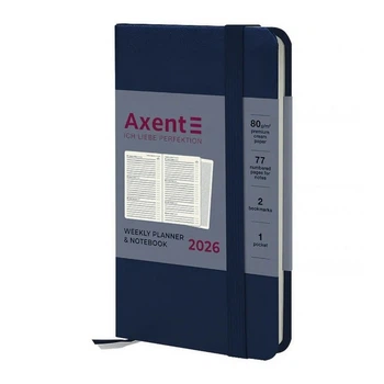 Еженедельник Axent 2026 Pocket Strong, 90x150 мм, синий (8508-26-02-A)