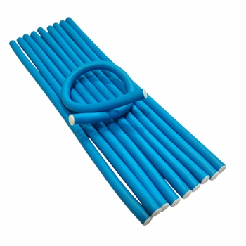 Бигуди-бумеранги Magic Curler из пенорезины, диаметр 8 мм, 10 шт в наборе голубые