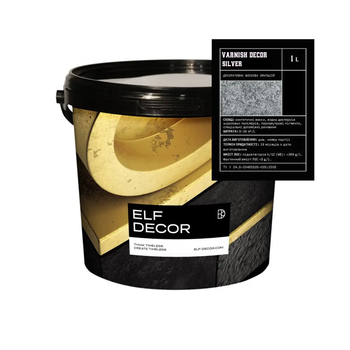 Лак декоративный шелковисто-глянцевый Elf Decor Varnish Decor Silver 1л