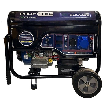 Генератор бензиновий PROFI-TEC PE-8000GE (7,5кВт, 100% мідь)