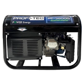 Генератор бензиновий PROFI-TEC PE-3800G (220 В, 3.8 кВт, ручний стартер) 100% мідь