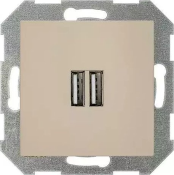 Розетка Liregus USB Charger Beige (IUK-2-01.R/ONC)
