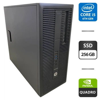 Компьютер HP EliteDesk 800 G2 Tower / Intel Core i5-6500 (4 ядра по 3.2 - 3.6 GHz) / 16 GB DDR4 / 256 GB SSD / nVidia Quadro M2000, 4 GB GDDR5, 128-bit / DVD-ROM б/у