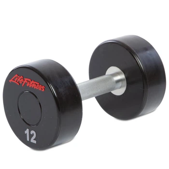 Гантель цельная профессиональная LIFE FITNESS Gemini Sport GA-80081-12, 1 шт 12 кг