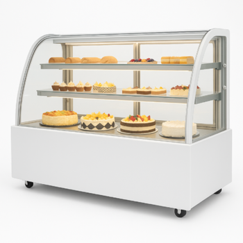 Вітрина холодильна HURAKAN hkn-lpd210 white (1,2 м, кругла)
