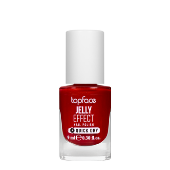 Лак для нігтів topface Jelly Effect Nail Polish швидковисихаючий № 36 Червоний із золотистим перламутром (PT110)