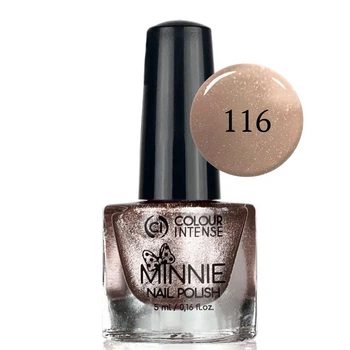 Лак для ногтей Colour Intense Minnie 5 мл NP-16 № 001 top coat Прозрачный Шиммер Sand Бежево-золотистый
