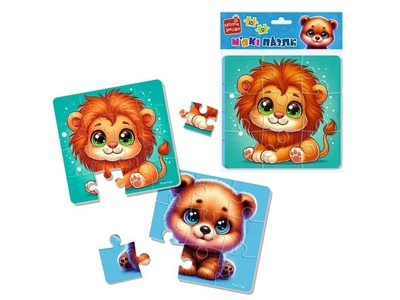 Мягкие пазлы Львенок и медвежонок, Vladi Toys, VT1102-39