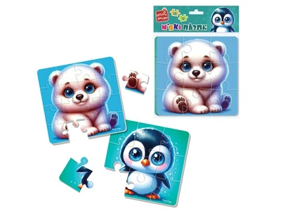 Мягкие пазлы Мишка и пингвенок, Vladi Toys, VT1102-38