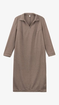 Платье однотонное женское On me 2536 5XL Капучино shop (2000999315688)