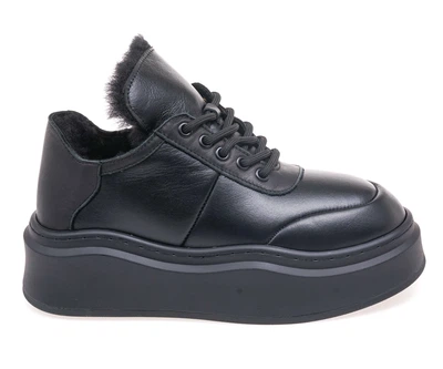 Кросівки жіночі Arees Meniwa AM2302M-1-1/BLACK LEATHER 38 Чорний