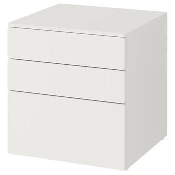 Комод ІКЕА SMÅSTAD / PLATSA 60х57х63 см білий (s99387521)