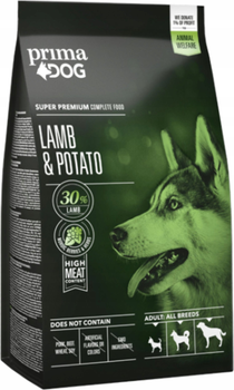 Sucha karma dla psów PrimaDog z jagnięciną i ziemniakami 10 kg (6430069588814)