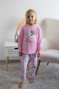 Теплая пижама для девочки Stylebaby (2677-09рож) Рост 122 см Розовый