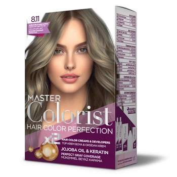 Краска для волос Master Colorist 8.11 Интенсивный пепельный светло-русый, 2x50 мл+2x50 мл+10мл