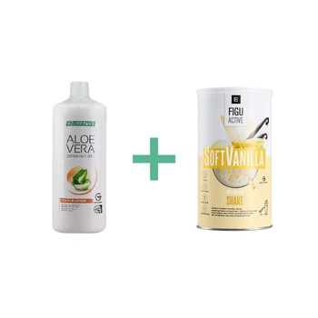 Набор LR Aloe Vera Peach 1000 мг Figu Active Soft Vanilla 496г для контроля веса и оздоровления