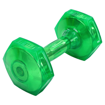 Гантель для фитнеса с TPU покрытием Zelart Jelly Urethane Coated Dumbbells TA-2946-10LB 1шт 4,5кг салатовый