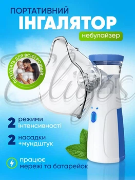 Портативный ультразвуковой ингалятор небулайзер Mesh Nebulizer для детей и взрослых, ручной для дыхательной терапии
