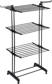Suszarka na pranie Vilde pionowa na kółkach z metalu 125 x 170 cm (5904316464790)
