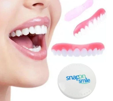 Знімні вініри для зубів Smile Veneers, на дві щелепи, накладки на зуби для ідеальної посмішки, Білі