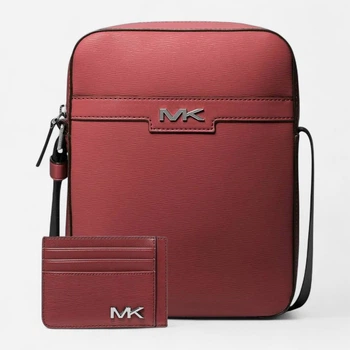 Набір сумка планшет + картхолдер чоловічий Michael Kors 572551763 Бордовий (1159845133)