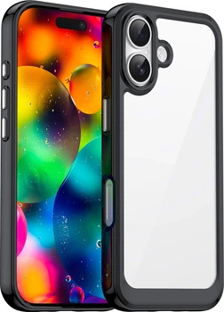 Etui plecki Hurtel Outer Space do Apple iPhone 17 Transparent/Black (5907769379604)