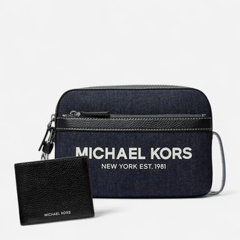 Набор сумка кросс-боди + кошелек мужской Michael Kors 598644140 Черный/Синий (1159845161)