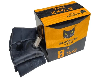 Камера до електросамоката BLACK CAT 8 x 1/2 х 2.00 TR4A прямий сосок метал 22 мм