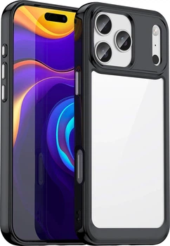 Etui plecki Hurtel Outer Space do Apple iPhone 17 Pro Transparent/Black (5907769379628)