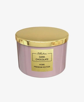 Ароматична свічка Aromatherapy Home Pepco Premium Edition Dark Chocolate з кришкою (темний шоколад)