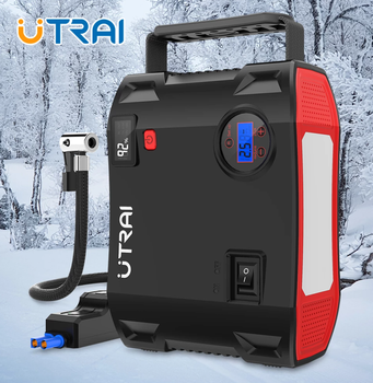 Пускозарядное Устройство Бустер UTRAI Car Jamp Starter Super Energy 24000 мAч 4 в 1 с функциями LED Фонарика, Воздушный Компрессор, Power Bank