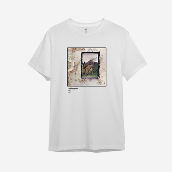 Футболка мужская с принтом ТiШОТКА Led Zeppelin – «IV» (1971) 3XL Белый Стандарт (1083011723)