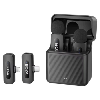 Мікрофон петличний бездротовий BOYA BY-V3 Combo (Lightning, Type-C) black