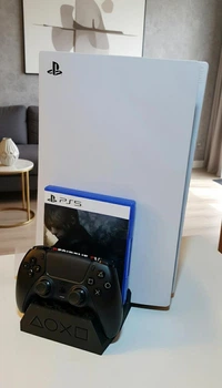 Вертикальная подставка 3-в-1 для PS5 (диск эдишн) с держателем DualSense и местом для диска