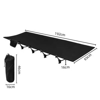 Складная походная кровать Раскладушка 192 × 65 см Solve KT6005802 Black
