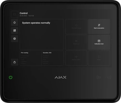 Интеллектуальная пожарная централь Ajax EN54 Fire Hub Black (000057093)