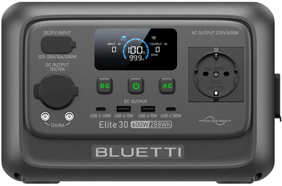 Powerbank Bluetti Premium 30 V2 320 Wh 600W Black (P-PR30V2-EU-GY-BL-010)