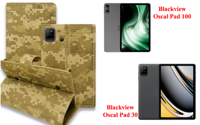 Книга-трансформер Armor для планшета Blackview Oscal Pad 100, Oscal Pad 30, цвет Pixel M14