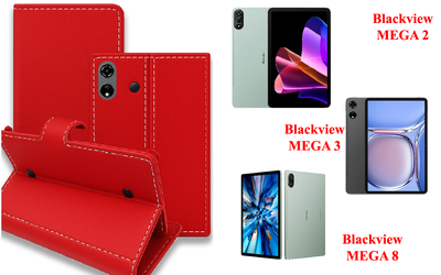 Книга-трансформер Armor для планшета Blackview MEGA 2, MEGA 3, MEGA 8, цвет Red