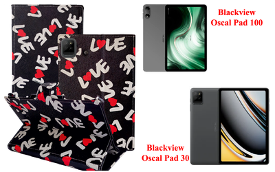 Книга-трансформер Armor для планшета Blackview Oscal Pad 100, Oscal Pad 30, цвет Love