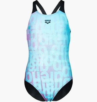 Купальник закрытый детский Arena Multi Colours Swimsuit V Back Light Blue 164 CM Блакитний 009007-509