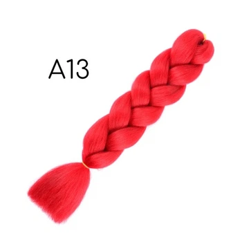 Канекалон однотонный Jumbo Braid коса 60 см красный (алый) А13 60см