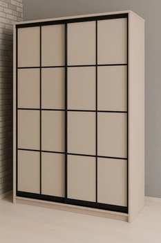 Шафа купе Mebel-Star дводверна комбі 8 90*240*60 Кашемір