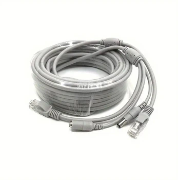 Комбинированный кабель RJ45 + DC, 20 м, медный, для видеонаблюдения