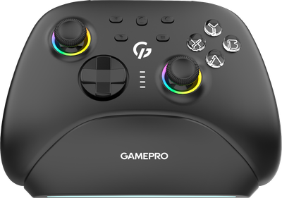 Беспроводной геймпад GamePro с зарядной станцией GPX13BDOC BT 5.3/USB/2.4 ГГц (Switch/PC/iOS/Android) RGB Black
